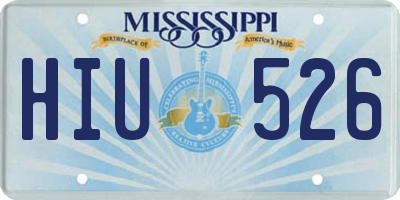 MS license plate HIU526