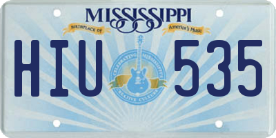 MS license plate HIU535