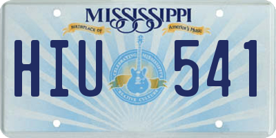 MS license plate HIU541