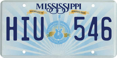 MS license plate HIU546