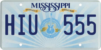 MS license plate HIU555