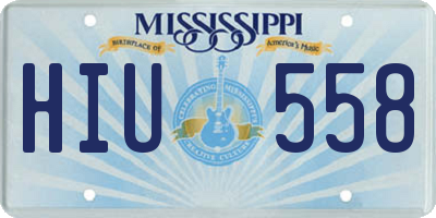 MS license plate HIU558