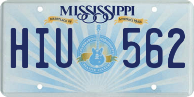 MS license plate HIU562