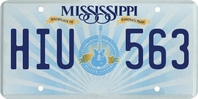 MS license plate HIU563