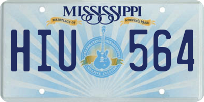 MS license plate HIU564