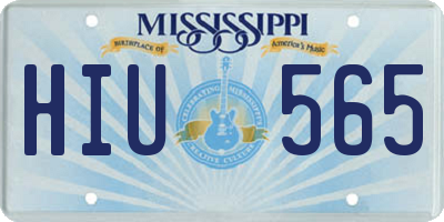 MS license plate HIU565