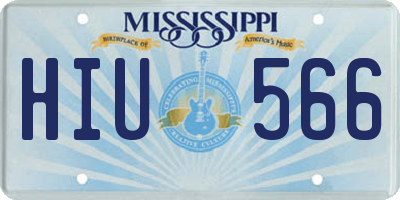 MS license plate HIU566