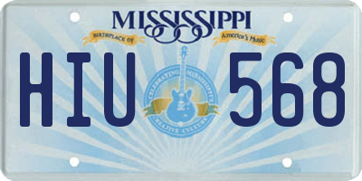 MS license plate HIU568