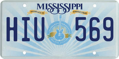 MS license plate HIU569