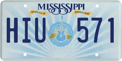 MS license plate HIU571