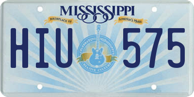 MS license plate HIU575