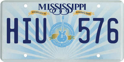 MS license plate HIU576