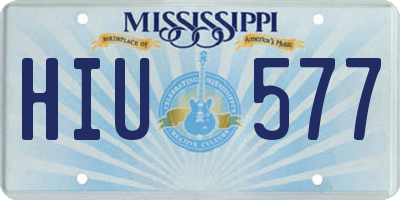 MS license plate HIU577