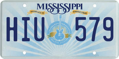 MS license plate HIU579