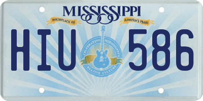 MS license plate HIU586