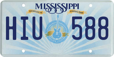 MS license plate HIU588