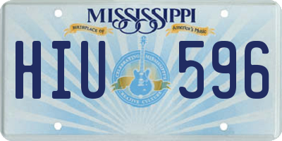 MS license plate HIU596