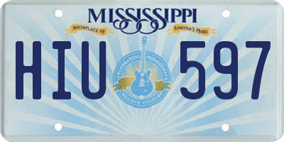 MS license plate HIU597