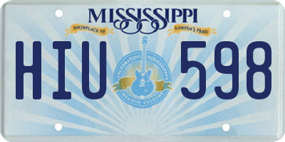 MS license plate HIU598