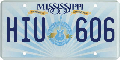 MS license plate HIU606