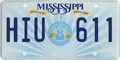 MS license plate HIU611