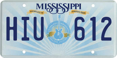 MS license plate HIU612