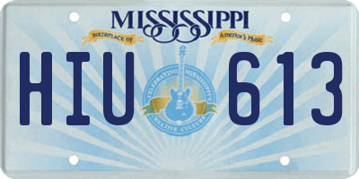 MS license plate HIU613
