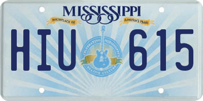 MS license plate HIU615