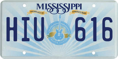 MS license plate HIU616