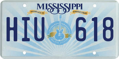 MS license plate HIU618