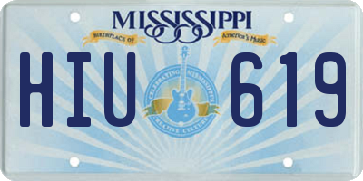 MS license plate HIU619