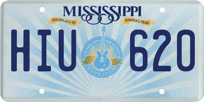MS license plate HIU620