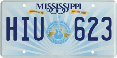 MS license plate HIU623