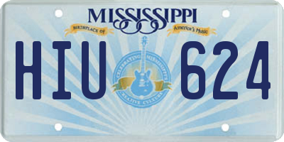 MS license plate HIU624