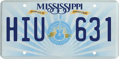 MS license plate HIU631