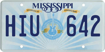 MS license plate HIU642