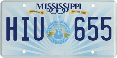 MS license plate HIU655