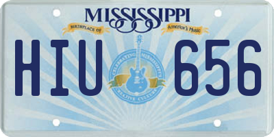 MS license plate HIU656