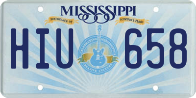 MS license plate HIU658