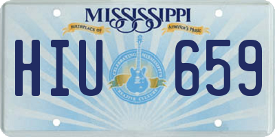 MS license plate HIU659