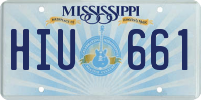 MS license plate HIU661