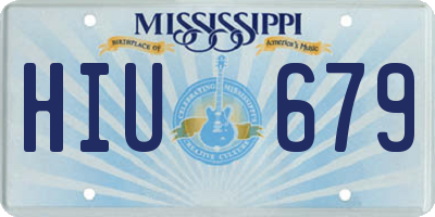 MS license plate HIU679