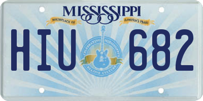 MS license plate HIU682