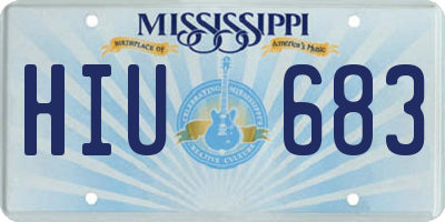 MS license plate HIU683