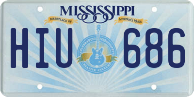 MS license plate HIU686