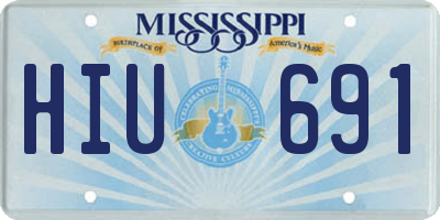 MS license plate HIU691