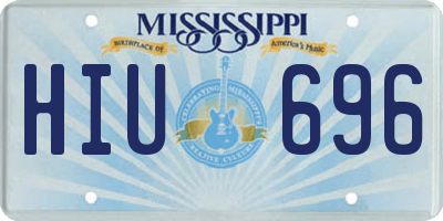 MS license plate HIU696