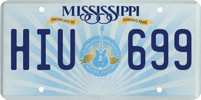 MS license plate HIU699