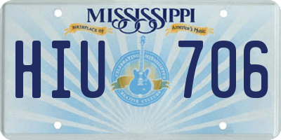 MS license plate HIU706