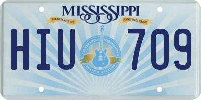 MS license plate HIU709